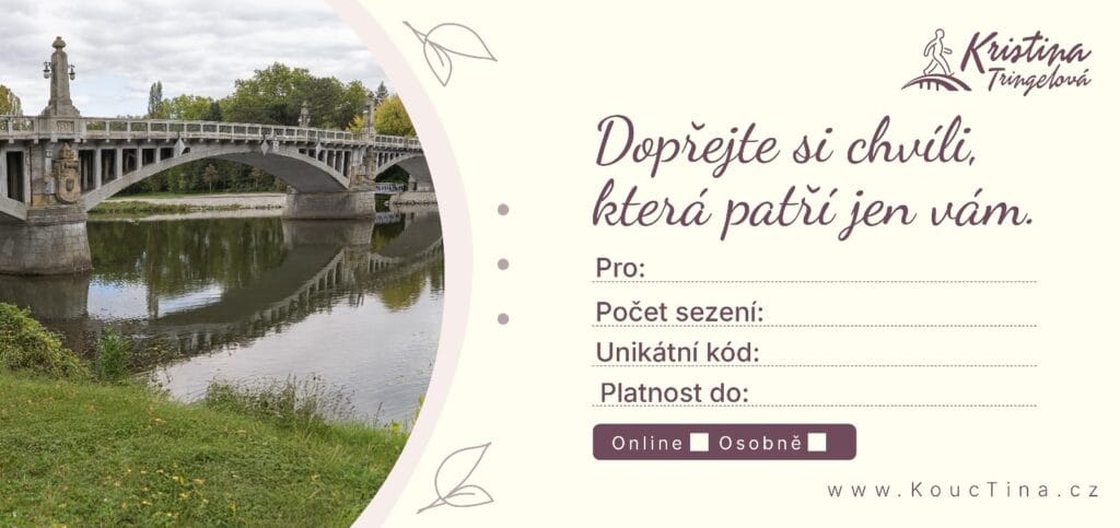 Dárkový poukaz na osobní rozvoj – přírodní motiv, KoučTina.